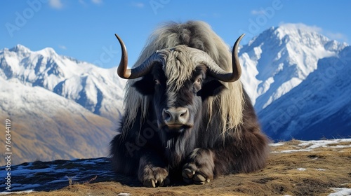 Domestic yaks UHD wallpaper
