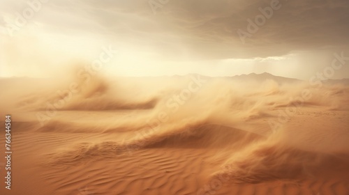 Dust stroms in the desert UHD wallpaper