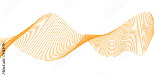 Abstract wavy lines flowing curve colorful gradient color on transparent background. Abstract white background colorful lines. modern wavy stripes on white background isolated. 