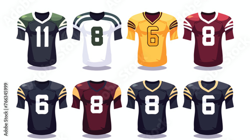 Isolated tshirt of american football design flat vector