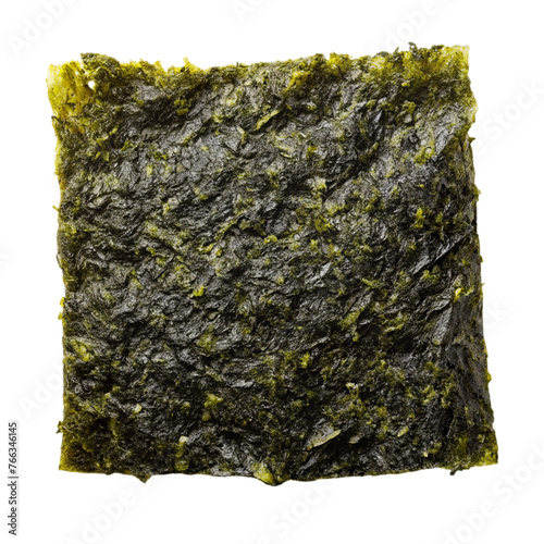 Crispy nori seaweed isolated on transparent background. Top view.