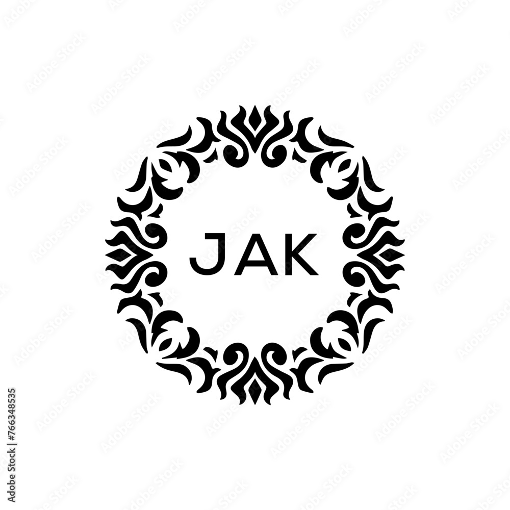 JAK  logo design template vector. JAK Business abstract connection vector logo. JAK icon circle logotype.
