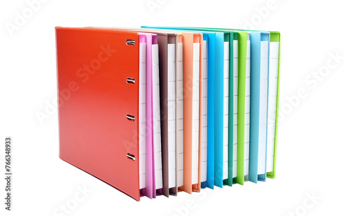 Binder Divided into Clearly Labeled Sections Isolated on Transparent Background PNG.