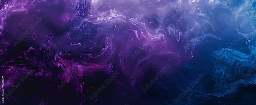 Obraz premium abstract texture turmoil dark purple color blending into dark blue and black color. generative AI