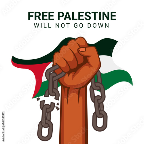 Realistic peace message fights for palestinian independence day