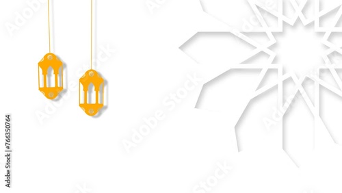 Islamic Eid Mubarak White Background Animation,islamic background with lanterns 