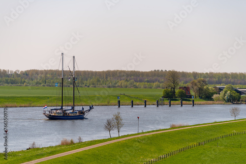 sailboat on a river