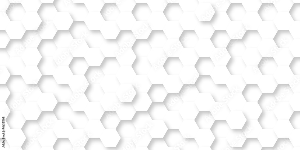 Abstract 3d background with hexagons pattern with hexagonal white and gray technology line paper background. Hexagonal vector grid tile and mosaic structure mess cell. white and gray hexagon. Abstract 3d background with hexagons pattern with hexagonal white and gray technology line paper background. Hexagonal vector grid tile and mosaic structure mess cell. white and gray hexagon.