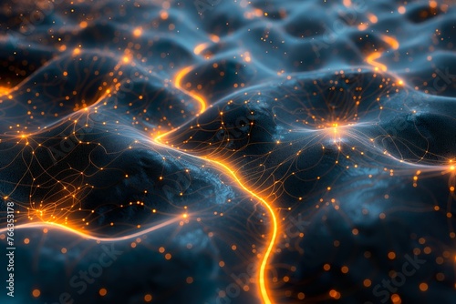 Neural Nexus: The Luminous Pathways of an AI's Mind photo