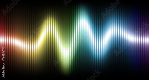 Abstract multicolored sound wave