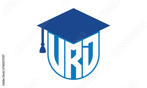 VRD initial letter academic logo design vector template. school college logo, university logo, graduation cap logo, institute logo, educational logo, library logo, teaching logo, book shop, varsity photo