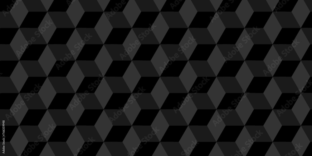 Abstract cubes geometric tile and mosaic wall or grid backdrop hexagon technology wallpaper background. Black and gray geometric block cube structure backdrop grid triangle texture vintage design. Abstract cubes geometric tile and mosaic wall or grid backdrop hexagon technology wallpaper background. Black and gray geometric block cube structure backdrop grid triangle texture vintage design.
