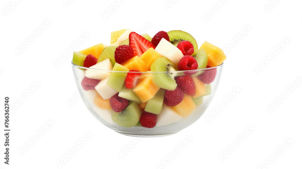 Fresh raw organic salad on white isolated on clear png background and transparent background. Vegetable and food concept for health, AI generative.