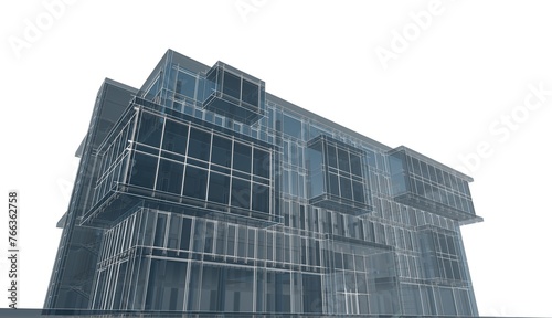 Modern office building concept 3d rendering