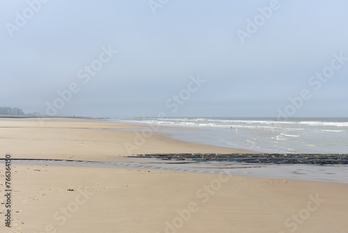 Belgium's coast in winter with sandstorms and sunshine