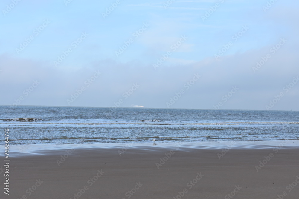 Belgium's coast in winter with sandstorms and sunshine Belgium's coast in winter with sandstorms and sunshine