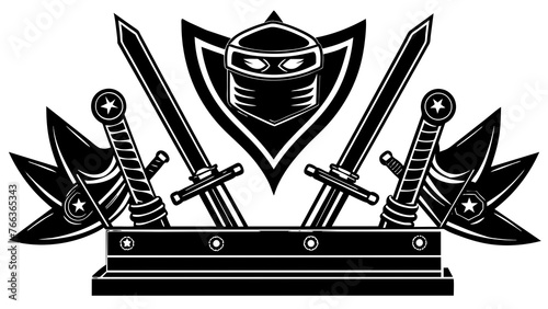 "Ninja Weapons: Vector Illustration for Martial Arts Enthusiasts"