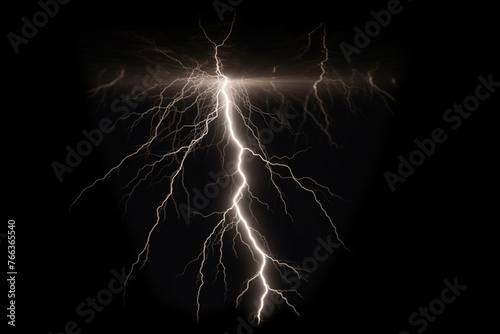 lightning bolt on black background , created using generative AI tools