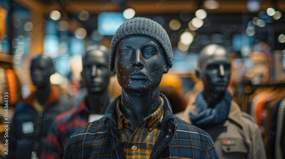 Men elegant clothing showcase. mannequin in store. Men elegant clothing showcase. mannequin in store.