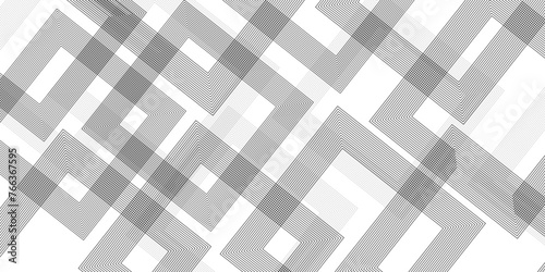 Abstract background with black lines and white background design Geometric design with dynamic on white background in concept, wave. rectangle and triangle lines and shapes design	