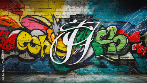 Graffiti Wall Abstract Background, Artistic Pop Art Design. Generative Ai