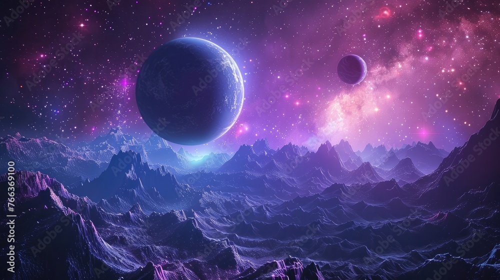 Captivating Extraterrestrial Landscape with Mysterious Celestial Formations