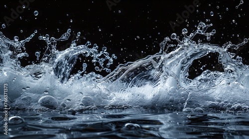 Horizontal Swirling Water Splash