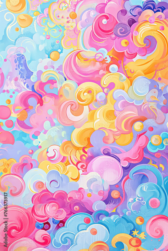 Background image of a watercolor picture in a fantasy forest Background image of a watercolor picture in a fantasy forest