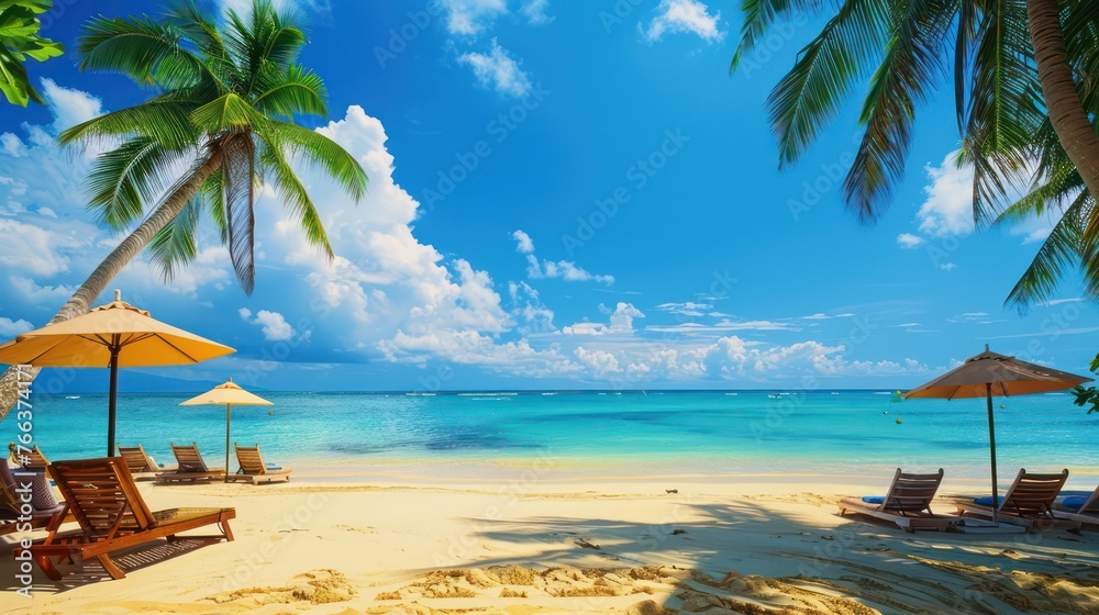 Summer vacation beach scene
