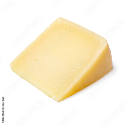 Piece of mature Italion Pecorino cheese isolated on white background close up © Picture Partners