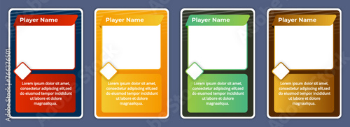game card border template with gradient variant color from game card or playing card
