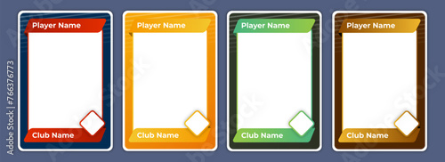 game card border template with gradient variant color from game card or playing card