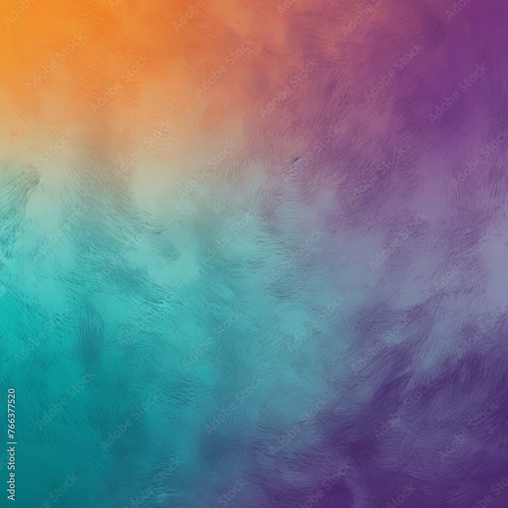 Teal purple orange, a rough abstract retro vibe background template or spray texture color gradient