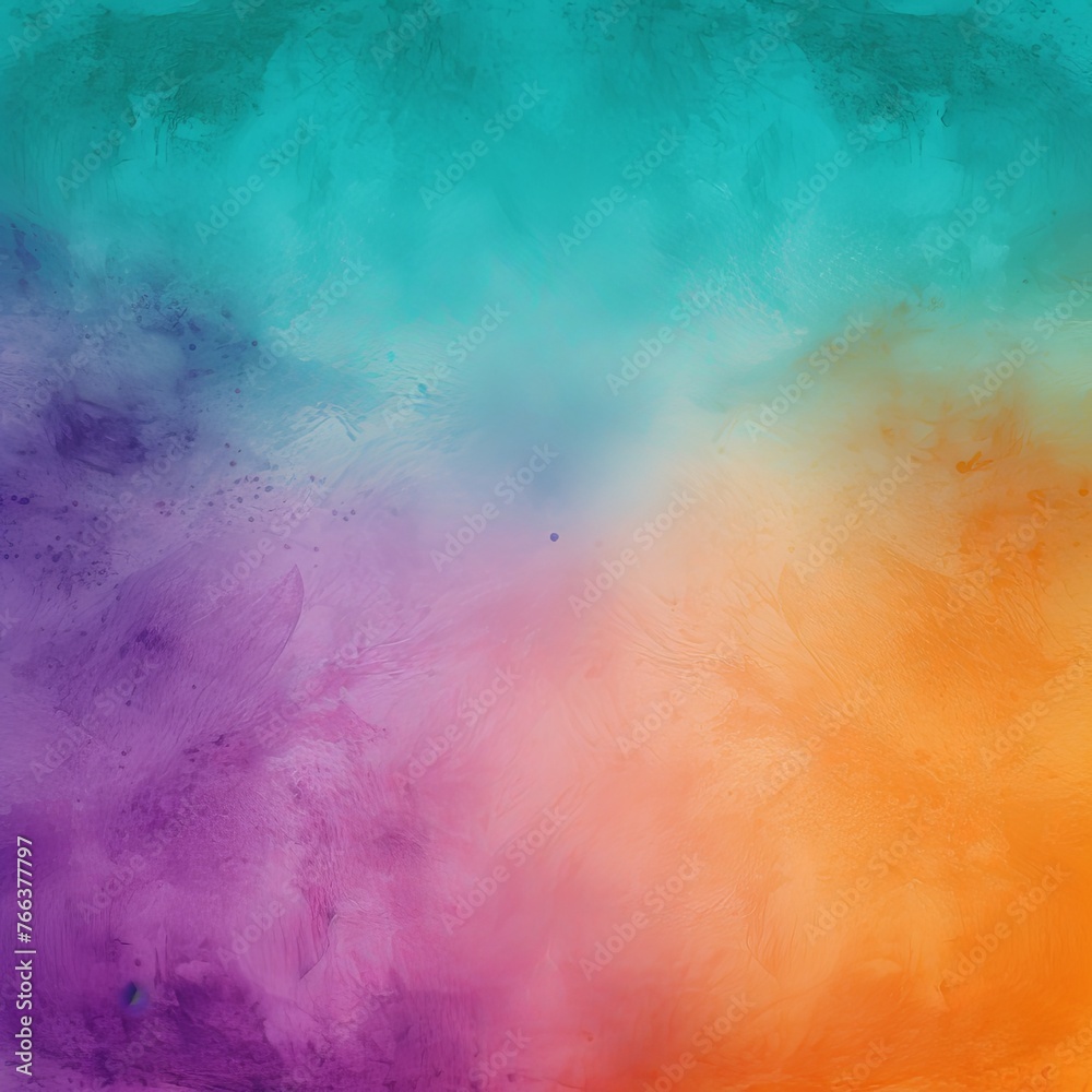 Turquoise purple silver, a rough abstract retro vibe background template or spray texture color gradient