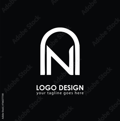 NN NN Logo Design, Creative Minimal Letter NN NN Monogram