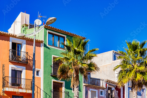 colorful city landscape from the city of Villajoyosa in Spain © Joanna Redesiuk
