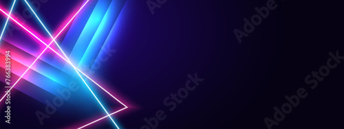 Abstract futuristic background with glowing neon light effect.Vector illustration.