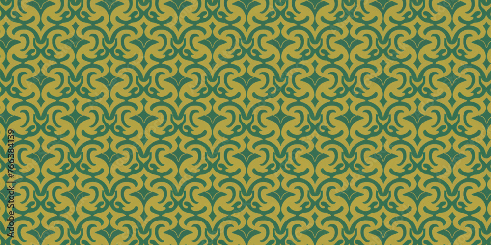 Modern Thai pattern background with gold and green color combination Modern Thai pattern background with gold and green color combination