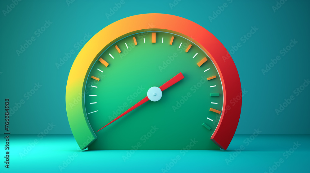 analog speed or pressure gauge with a red and green face. analog speed or pressure gauge with a red and green face.