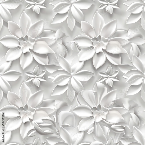 Transform ceilings with this seamless 3D floral tile, designed for a beautiful background. 
