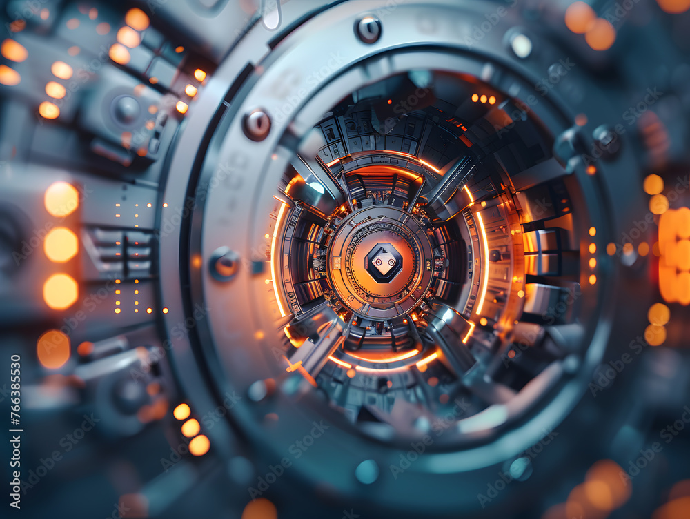 Abstract Background: Protected Vault with Valuable Treasures Inside. Abstract Background: Protected Vault with Valuable Treasures Inside.