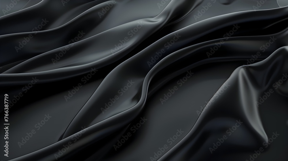Elegant Black Fabric Ripples and Waves in Fluid Motion,Sophisticated Texture for Fashion or Interior Design Elegant Black Fabric Ripples and Waves in Fluid Motion,Sophisticated Texture for Fashion or Interior Design