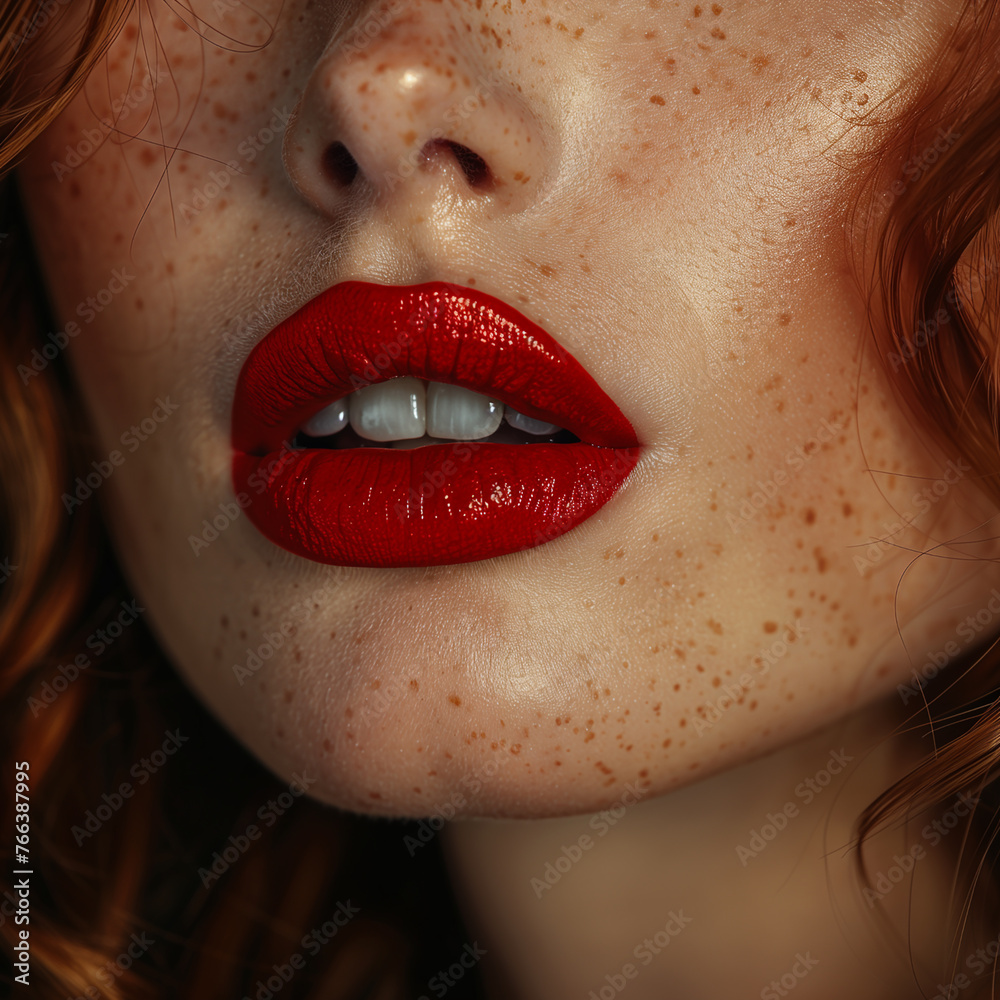 Naklejka premium Fashion illustration seamless pattern. Lips and lipstick, hashtag symbol and speech bubbles.Fashion illustration seamless pattern.