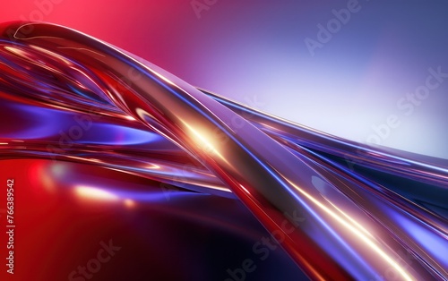 A photorealistic 3D render enhances this abstract business background, which includes dynamic 3D waves, realistic moving lines, and a futuristic glowing effect.