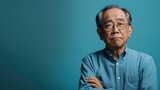 Senior Asian Citizen’s Portrait of Retirement Sadness