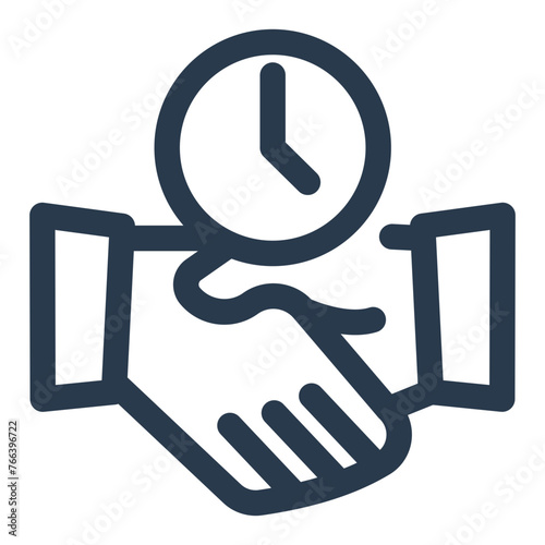 Business Negotiation Summit in The Boardroom Vector Icon Illustration