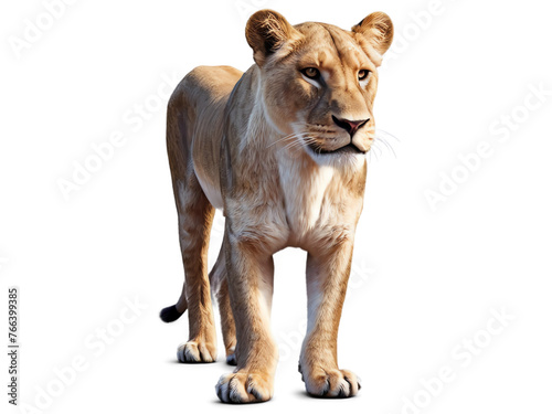 female lion, lioness isolated