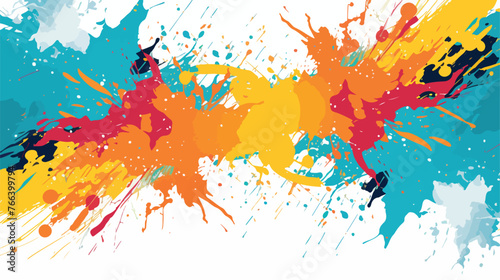Multicolored creative abstract grunge background flat