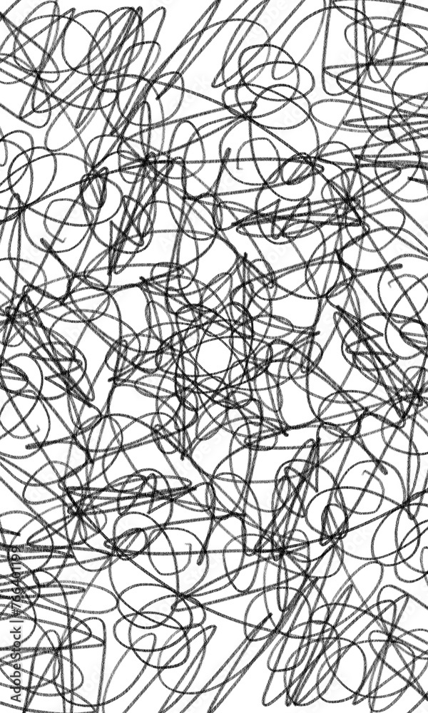 abstract hand drawn scribble. PNG