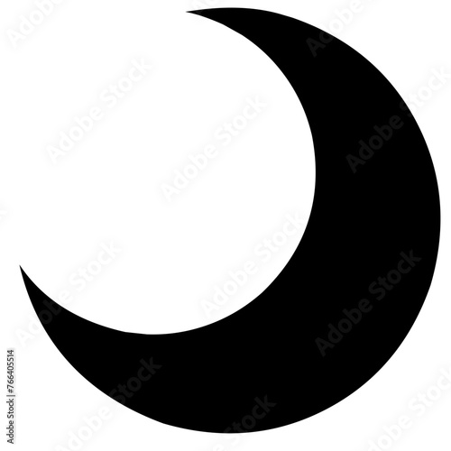 crescent moon silhouette photo